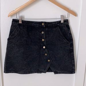 Honey Belle Black Denim Mini Skirt
